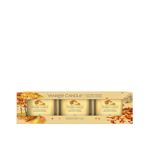Yankee Candle Autumn Sunset 3 Pack Filled Votives 5038581125176 eBay