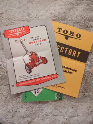 TORO 18 21 ser 1 Sport Lawn 1955 Walk-Behind Gas Reel Mower Owner & Parts Manual