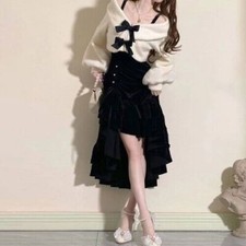 Warm Vintage Strap Dress Women Casual Designer Split Party Midi Dress Fashion