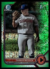2022 1st Bowman Chrome Green Speckle Refractor Parker Messick RC #BDC-71 /99