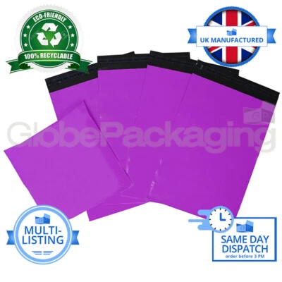 PROPLAST STRONG PURPLE POSTAL PLASTIC POSTAGE POLY MAILING BAGS MAILERS *ALL SIZES/QTY'S*