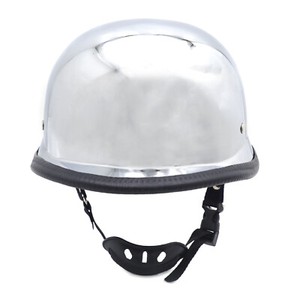 chrome nazi motorcycle helmet Mirror Silver Half Shell Retro German Style Helmet with Pilot Goggles, Men Women Open Face Lightweight Bicycle Half Helmet for Chopper Moped Scooter DOT Approved-Small : Automotive strap to shellSpecifications German Helmet Chrome Motorcycle Helmet