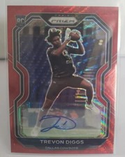 💥Trevon Diggs Rookie 2020 Prizm Red Wave Auto #/149 Dallas Cowboys AUTOGRAPH 💥