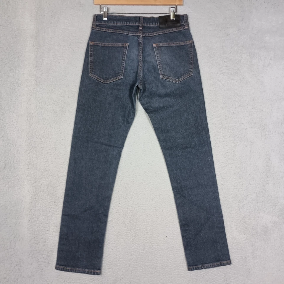 Pantalones de mezclilla Ben Sherman para hombre 30 x 32 azul tiro medio calce ajustado pierna recta retro Foto 2 de 4