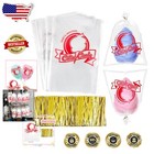 Lightweight 500 Pack Large Candy Bags for Cookies, Snacks & Parties - Fun Design