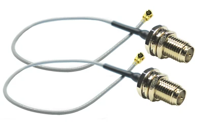 H-2 TECHNIK 2pcs RP-SMA(Male) I.PX micro coaxial max.30cm max. 6GHz e.g. WLAN/Bluetooth