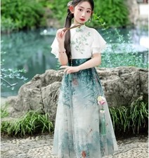 Girls Hanfu Dress Traditional Chinese Outfit Ancient Folk Dance Stage Cosplay