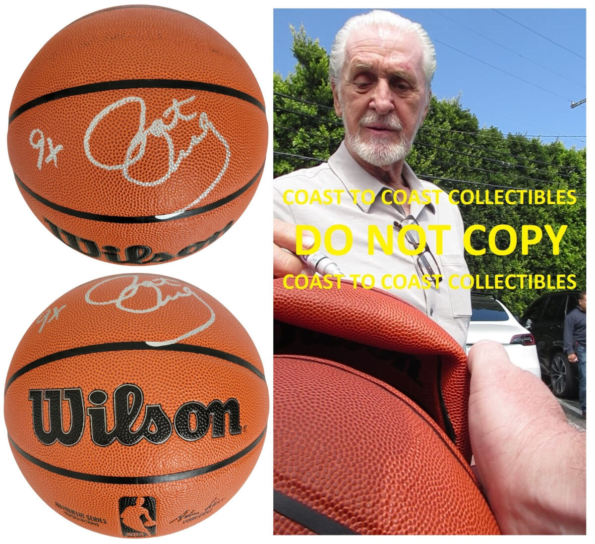 Pat Riley Signed Basketball COA Proof Autographed Los Angeles Lakers Miami Heat Pat Riley Signed Basketball COA Proof Autographed Los Angeles Lakers Miami Heat