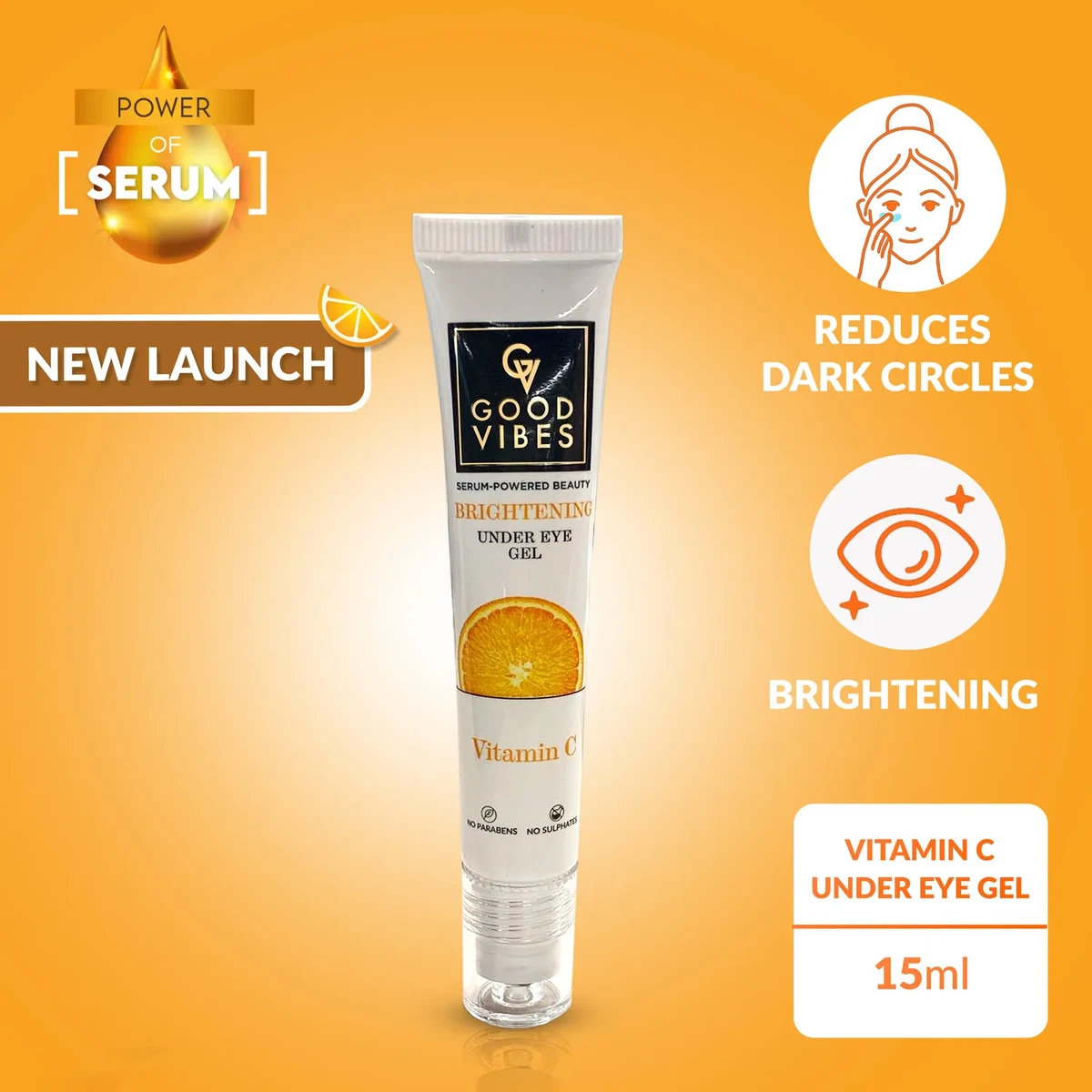 Good Vibes Vitamin C Brightening Under Eye Gel with Power of Serum