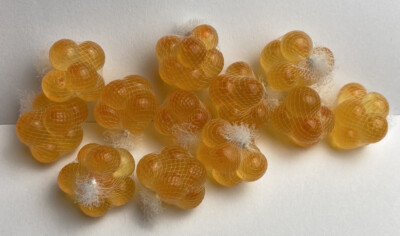 1  Dozen  (12) Cured Natural White Salmon Spawn Egg Sacks Steelhead Bait Sacs