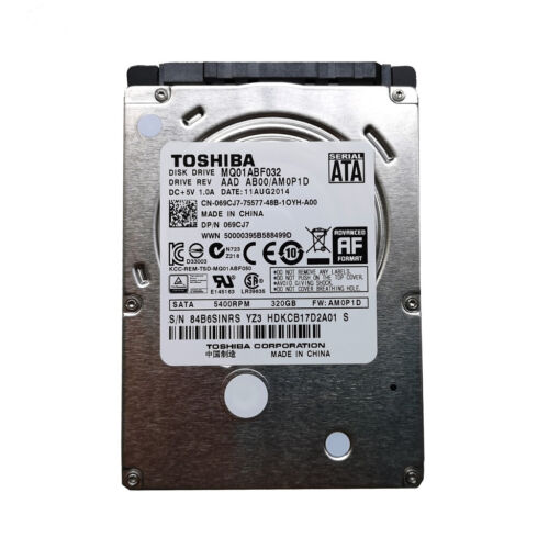 Toshiba 320 GB MQ01ABF032 5400 RPM SATA 2,5" disco rigido computer portatile - 7 mm - Foto 1 di 3