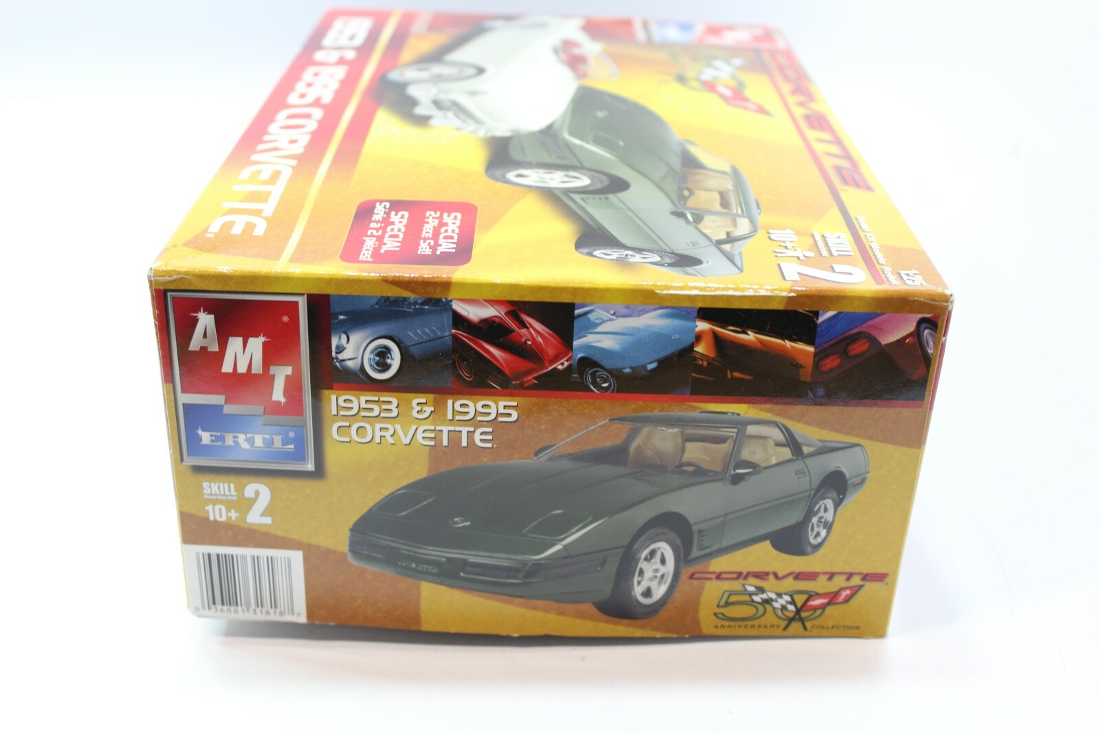 2002 AMT ERTL 2-Piece Set 1953 & 1995 Corvettes 31818 1:25 Plastic ...