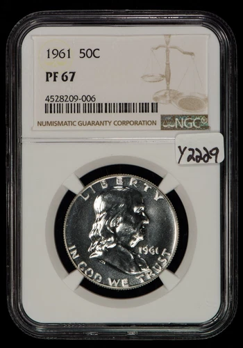 1961 50c Proof Silver Franklin Half Dollar - PQ Coin - NGC PF 67 - SKU-Y2229