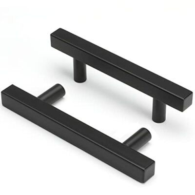 matte black dresser hardware Matte Black Cabinet Handles, Modern Zinc Alloy Cabinet Pulls For Kitch –  Fitviso main image 1