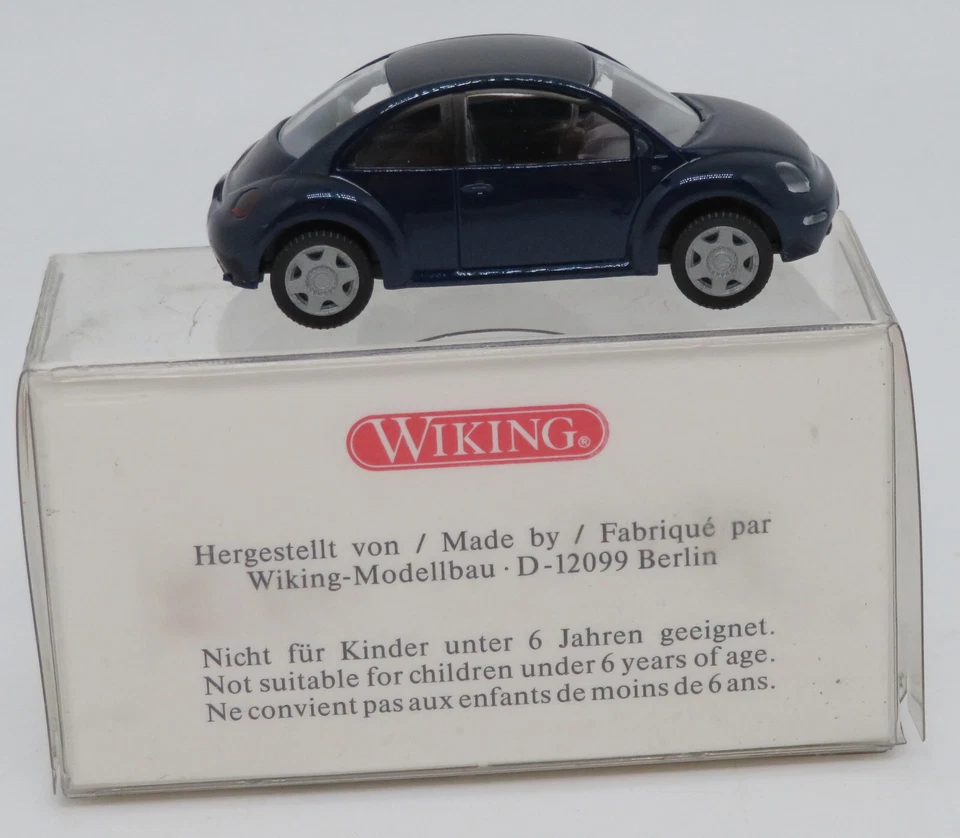 MICRO WIKING HO 1/87 VW VOLKSWAGEN NEW BEETLE BLEU NUIT IN BOX #0350124 - Photo 3/4