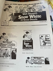 Walt Disney’s Snow White and The Seven Dwarfs Movie AD PAD