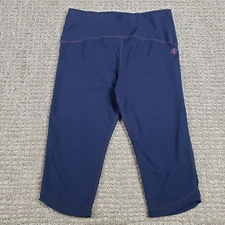 Coolibar Tulip Swim Capris UPF 50+ Womens Medium Navy Blue Leggings Pants Bottom