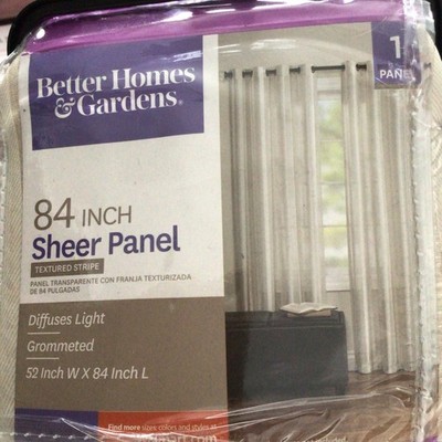 Better Homes & Gardens 52x84 In Textured Stripe Sheer Panel Stone