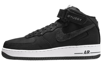 Nike X Stussy Air Force 1 Mid Black Snakeskin DJ7840-001