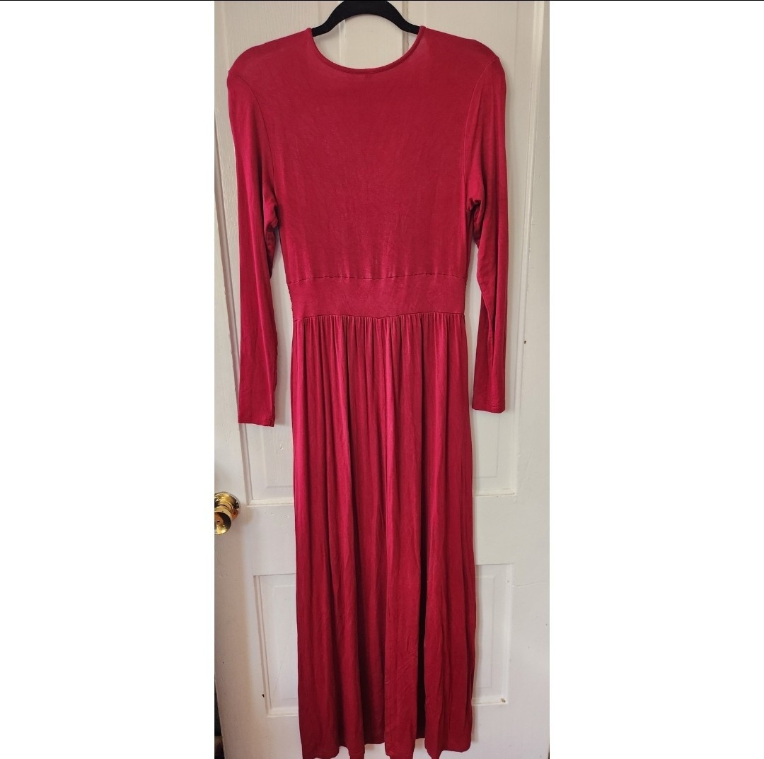 Ouges Women's Longsleeve Red Dress With Pockets B… - image 2