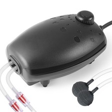 Adjustable 3W Aquarium Air Pump, Quiet Oxygen Aerator for Tanks up to 120