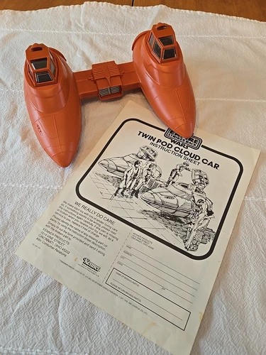 Star Wars twin pod cloud car 1980 and Instruction Sheet
