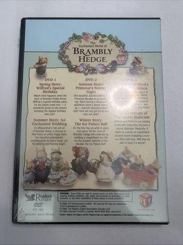 NEW* The Enchanted World of Brambly Hedge (DVD 3-Disc) Reader's Digest *RARR - Picture 2 of 2
