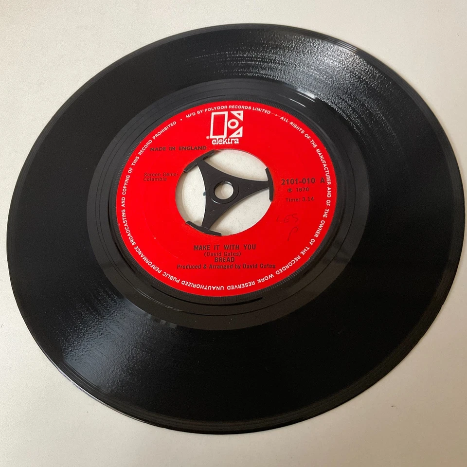 Bread - Make It With You / Why Do You Keep Me Waiting - 7" Vinyl 1970 Elektra - Image 4 of 4