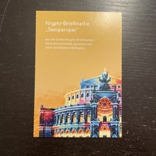 Krypto-Briefmarke Semperoper Dresden GELB 2.1...