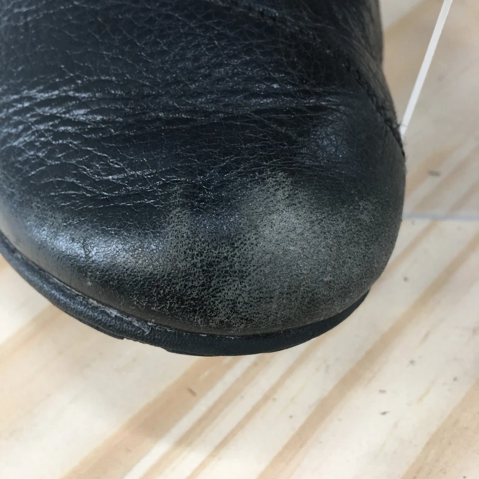 Hush Puppies Shoes Womens 7 M Casual Comfort Slip On Loafer Flats Black Leather - Image 4 of 4