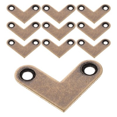 10Pcs L Shaped Copper Corner Brackets Enhanced Stability for Cabinets Shelves