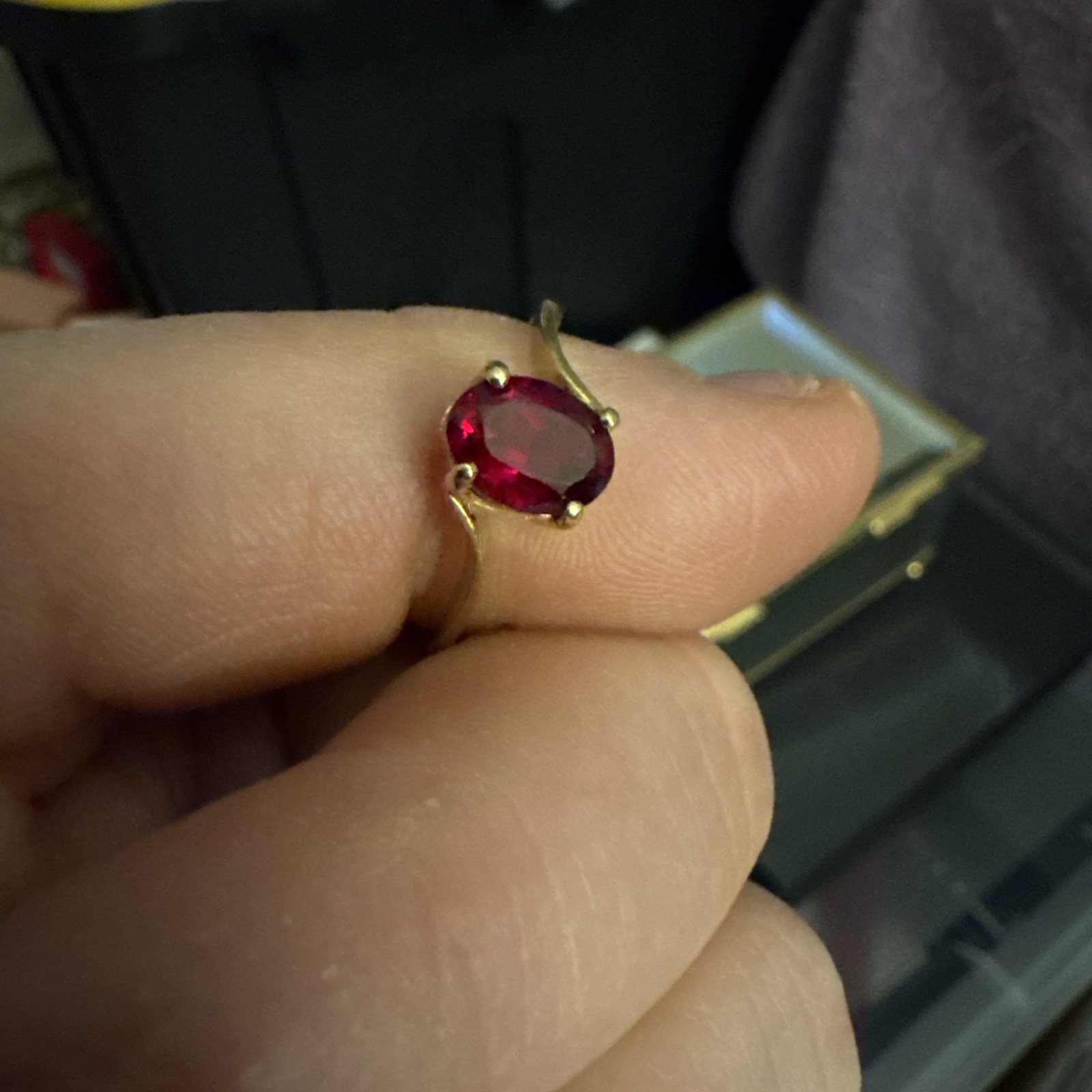Ruby lab-created  14kt Yellow Gold - image 4