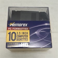 Memorex 3.5 Inch HD PC Formatted Computer Diskettes 10 Pack