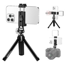 Aluminum Tripod Stand Mount Universal Smartphone Adapter with Cold Shoe Mount...