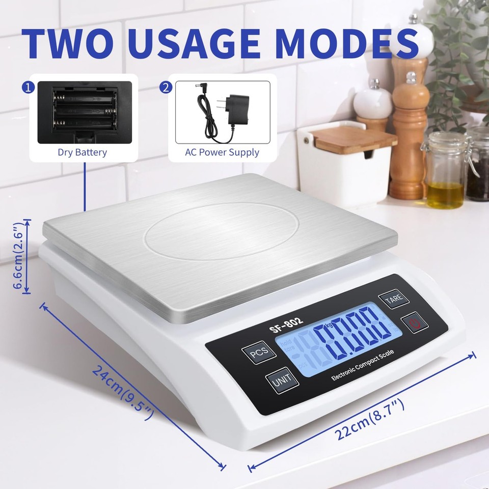 Kitchen Scal Large Digital Kitchen Scale 30kg/66lb Food Scale for Baking Cooking ...