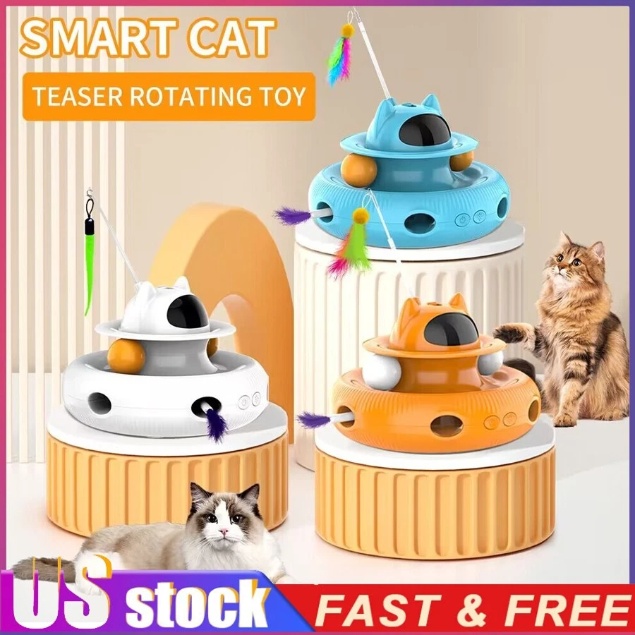 Cat Teaser Cat Laser Toy Automatic Interactive Indoor Motion Pet Toys USB Charge
