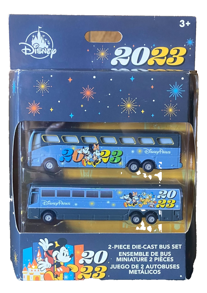Disney Parks 2023 Die Cast Bus Set 2-Piece Vehicle Set New In Box