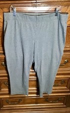 Lane Bryant Gray Pull On Capri Pants Size 18/20 - 38 Elastic Waist