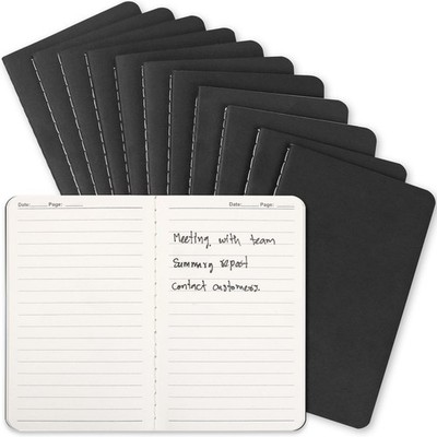 Mini Pocket Notebooks Bulk 3.5 x 5.5 Inches 12 Pack Small Note Pads 12 Black