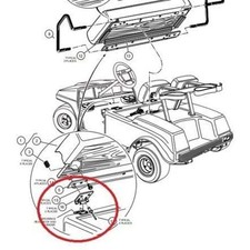 2 Sets Seat Hinge Set 1011652/1012412 Male Female Replacement for Club Car DS