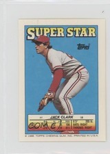1988 Topps Super Star Sticker Back Cards Jack Clark Bob Boone Jim Morrison 0j9e