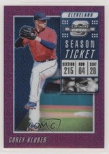 2019 Chronicles Contenders Optic Purple Mojo Prizm 71/75 Corey Kluber #21 0nr3