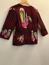 New Woman's Red and Green African Print Blazer