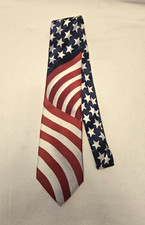American Flag Men's Neck Tie. USA Patriotic Red, White  Blue.  NEW 