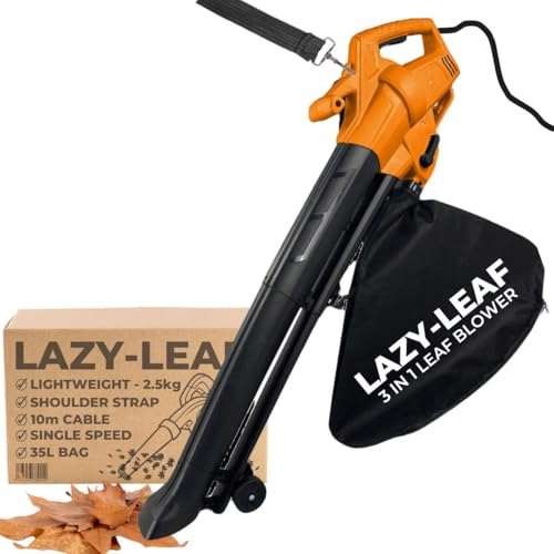 Lazy-Leaf - Leaf Blower and Vacuum - Powerful Corded Leaves Collector for