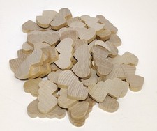 50 Unfinished Wood Double Hearts 1" Tall 1-3/4" Wide 1/4" Thick Craft Valentines