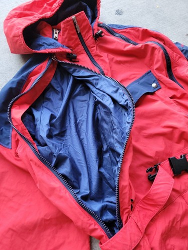 Vintage 80s The North Face Goretex Snow Ski Wind Jump Suit L DEADSTOCK NEW Red - Picture 9 of 10