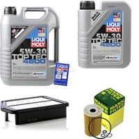 Mann Inspektionspaket Liqui Moly 6L 5W-30 FüR Kia Carens Iv I40 Cw 1.7 Crdi