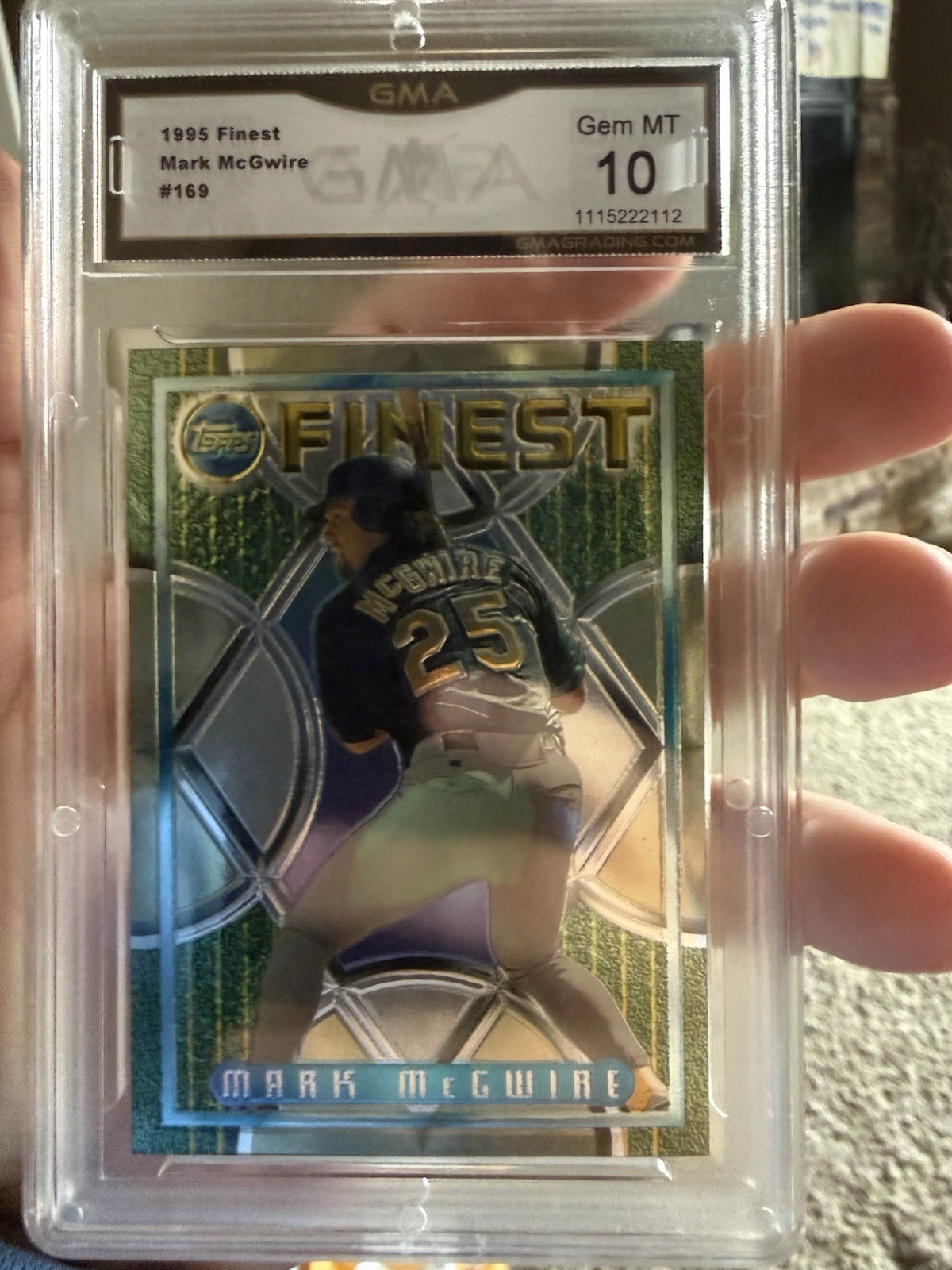 Mark McGwire Rare 1995 Finest Refractor GMA 10!!! #169  Hard To Find