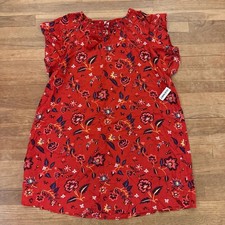 NWT Old Navy floral flower ruffle sleeve mini dress tunic blouse sz large L b60